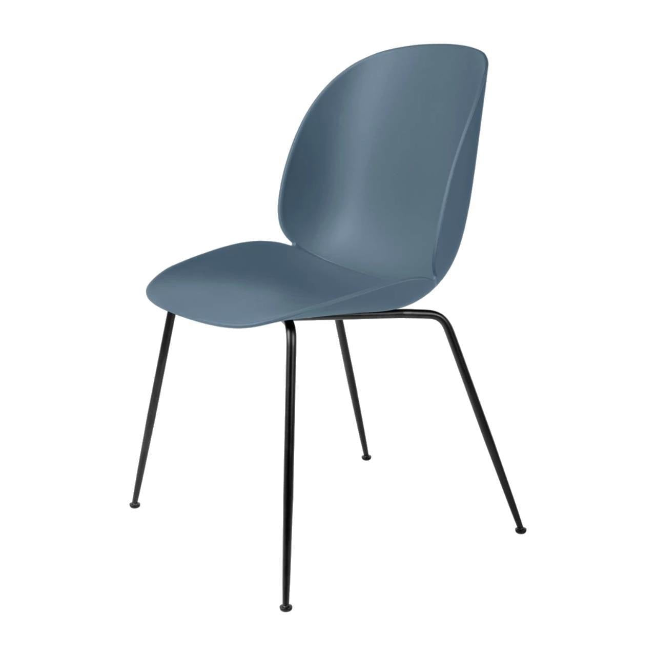 Beetle Dining Chair - Un-Upholstered, Conic Base, Black Matte Base