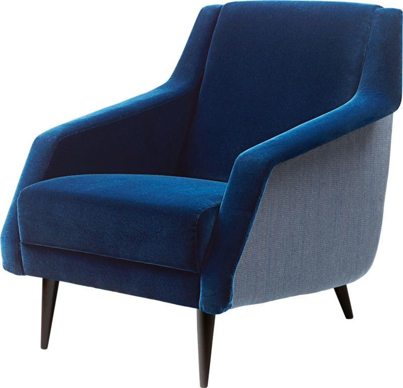 CDC.1 Lounge Chair - Fully Upholstered, Wood base, Black High Gloss