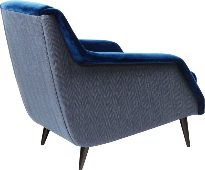 CDC.1 Lounge Chair - Fully Upholstered, Wood base, Black High Gloss