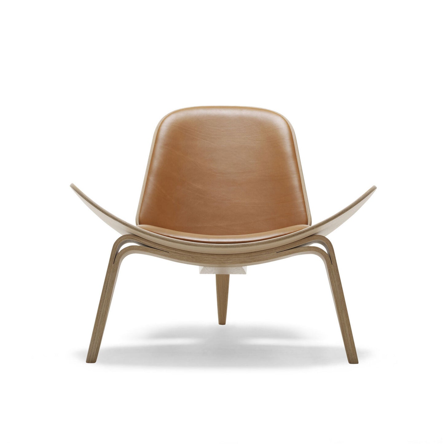 CH07 / SHELL CHAIR Leather (Oak)