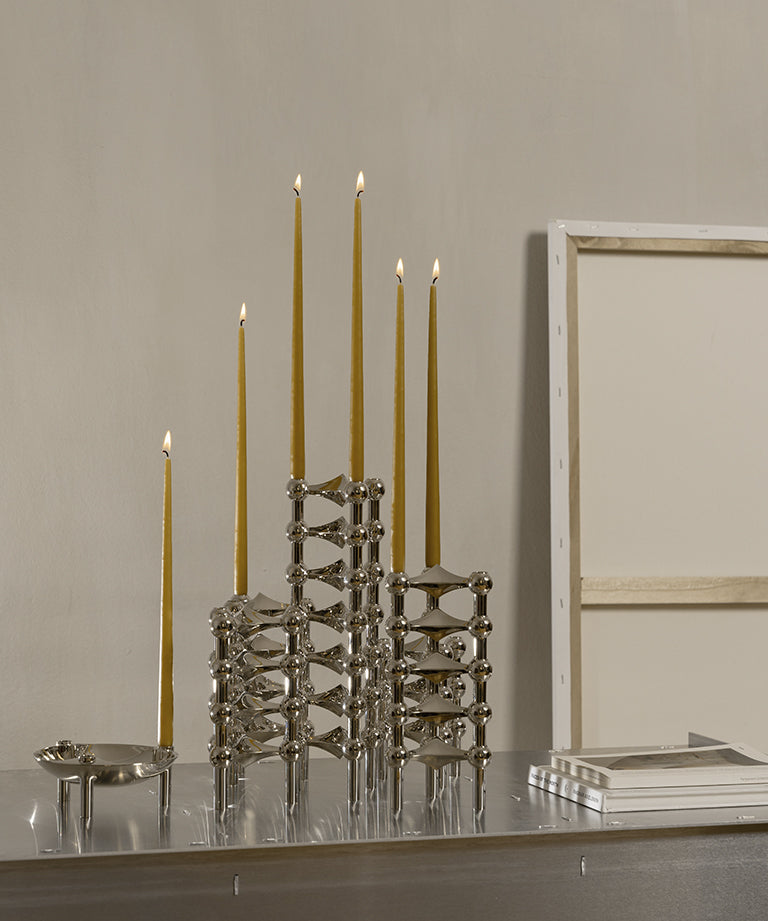 STOFF Nagel Candle Holder, Chrome