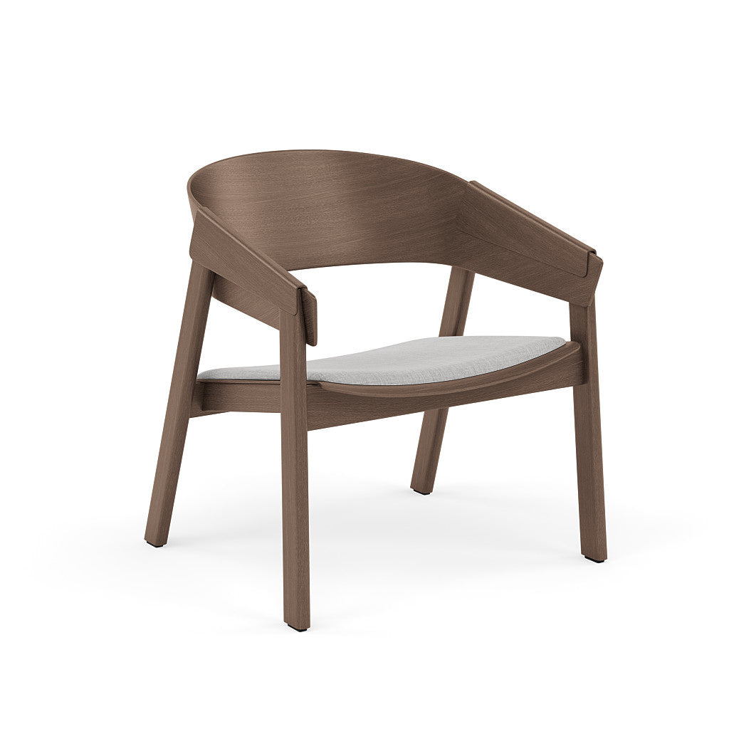 Cover Lounge Chair Upholstered Stained Dark Brown