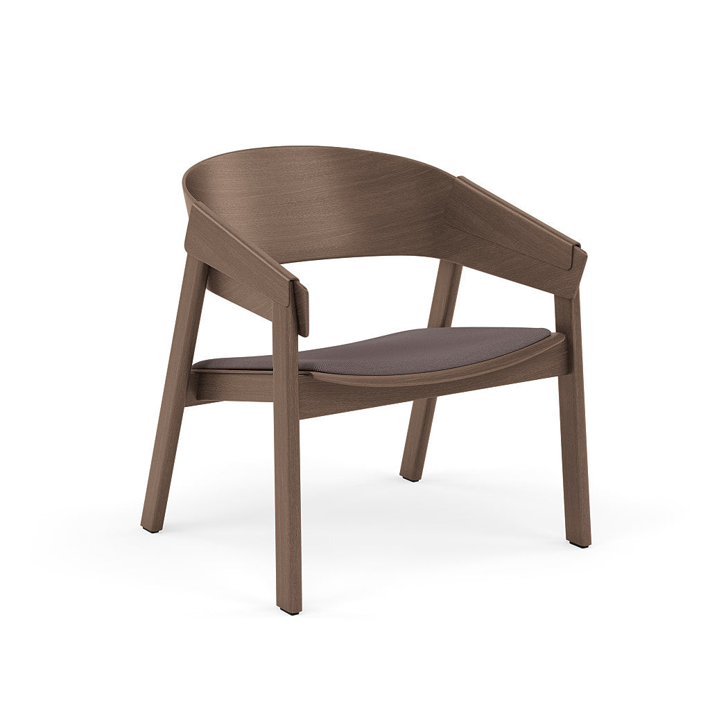 Cover Lounge Chair Upholstered Stained Dark Brown