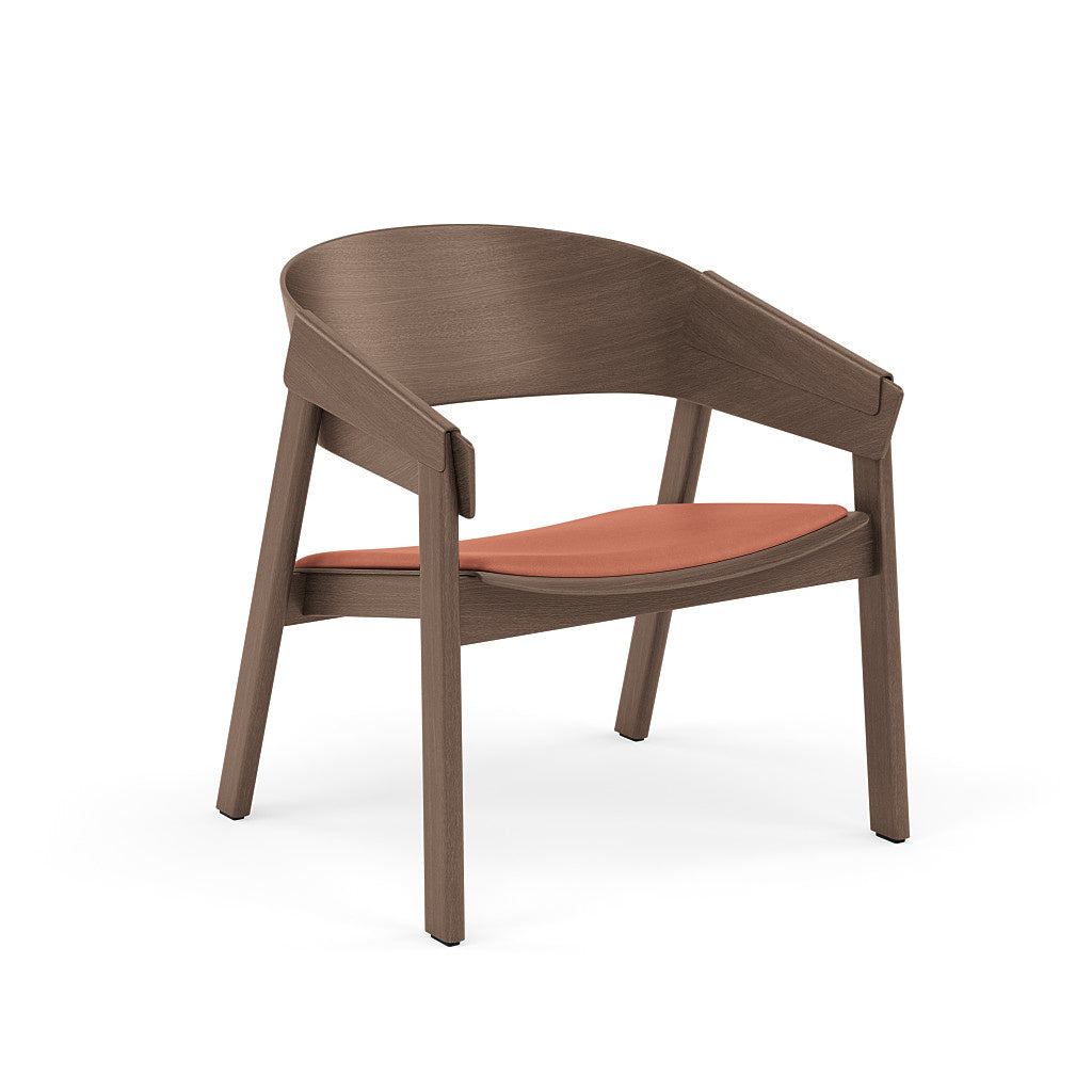 Cover Lounge Chair Upholstered Stained Dark Brown
