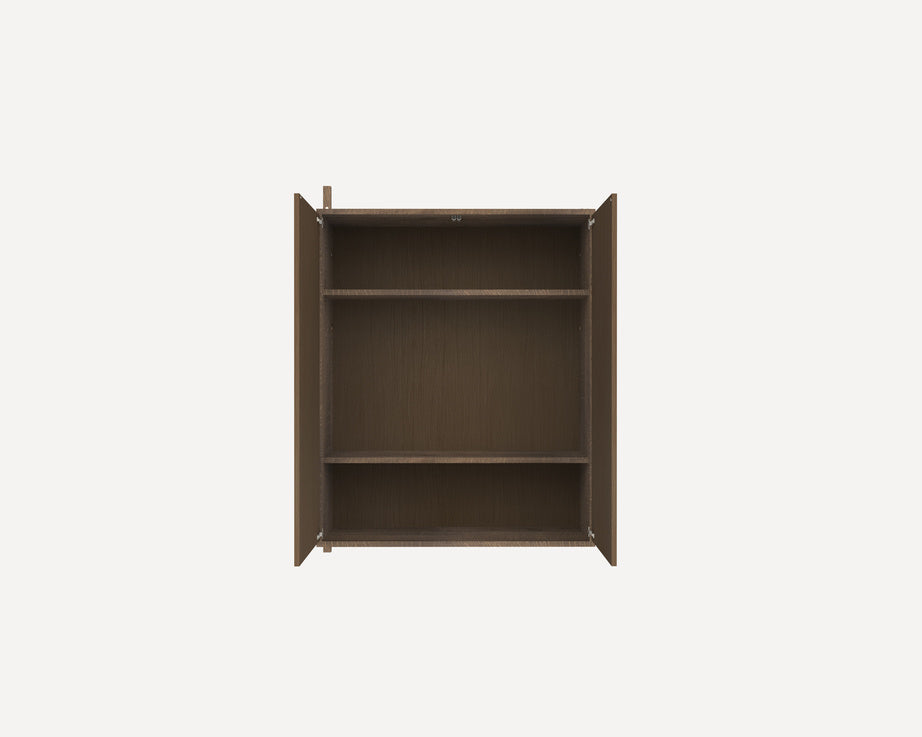 Shelf Library Dark Oiled Oak H1148