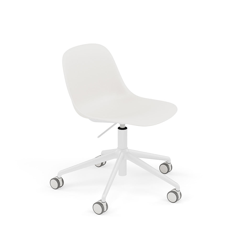 Fiber Side Chair / Swivel Base with Castors & Gas Lift, Fiber Shell