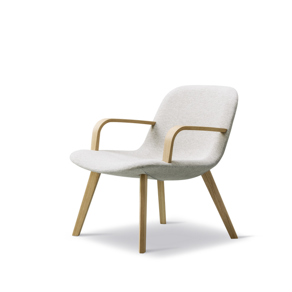 Eyes Lounge Armchair Wood, Fully Upholstered