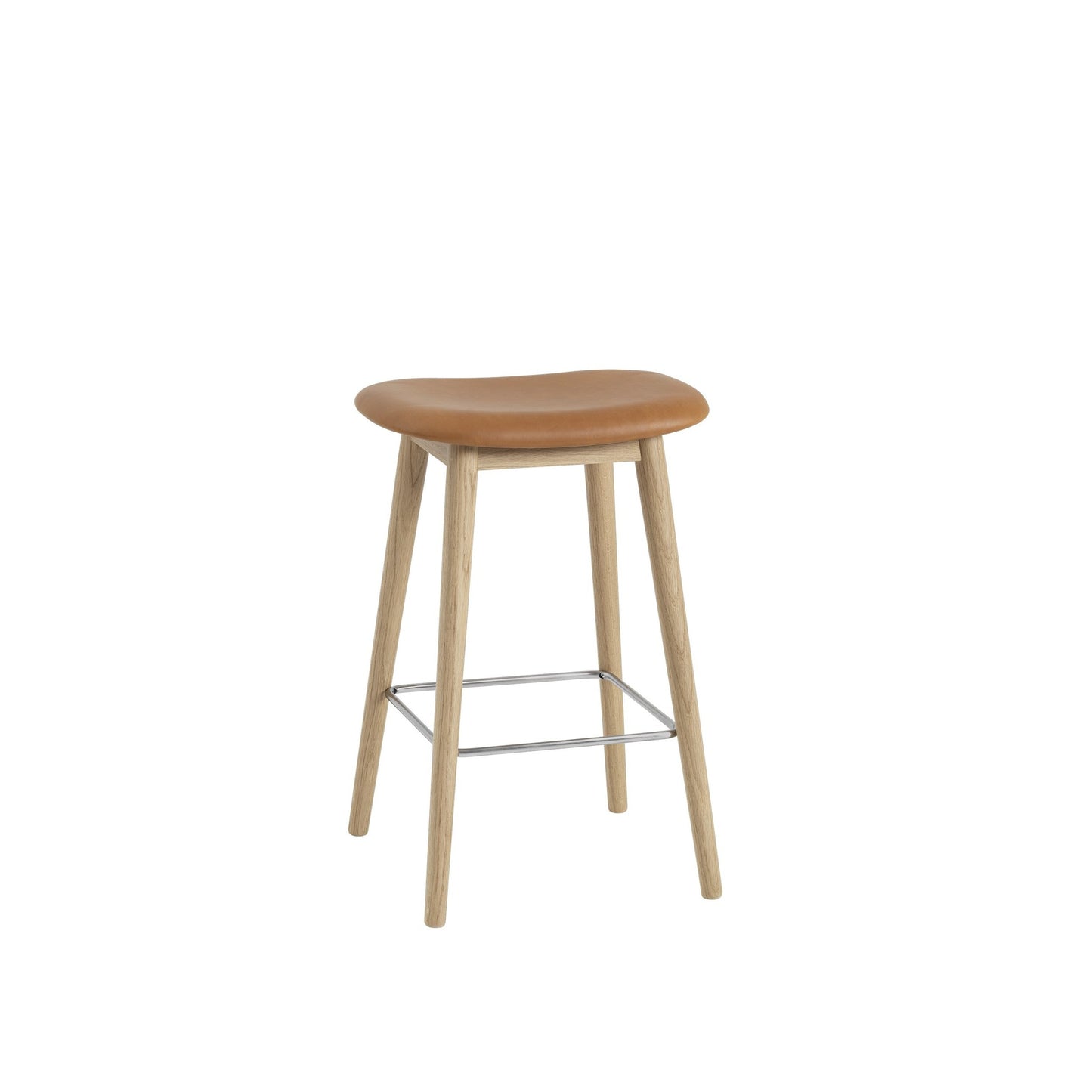 Fiber Counter Stool, Wood Base: 65cm / 25.6in