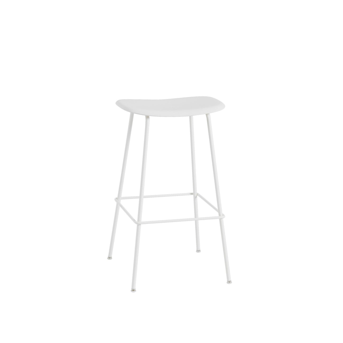 Fiber Bar Stool / Tube Base H: 75cm / 29.5in