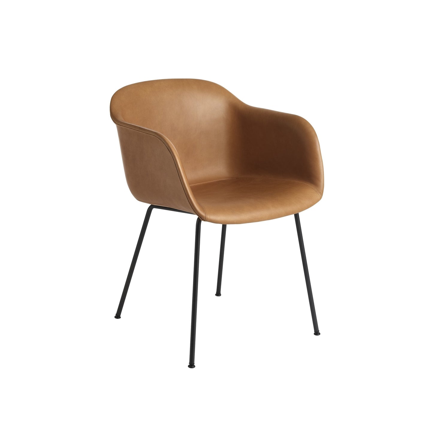 Fiber Armchair / Tube Base, Upholstered