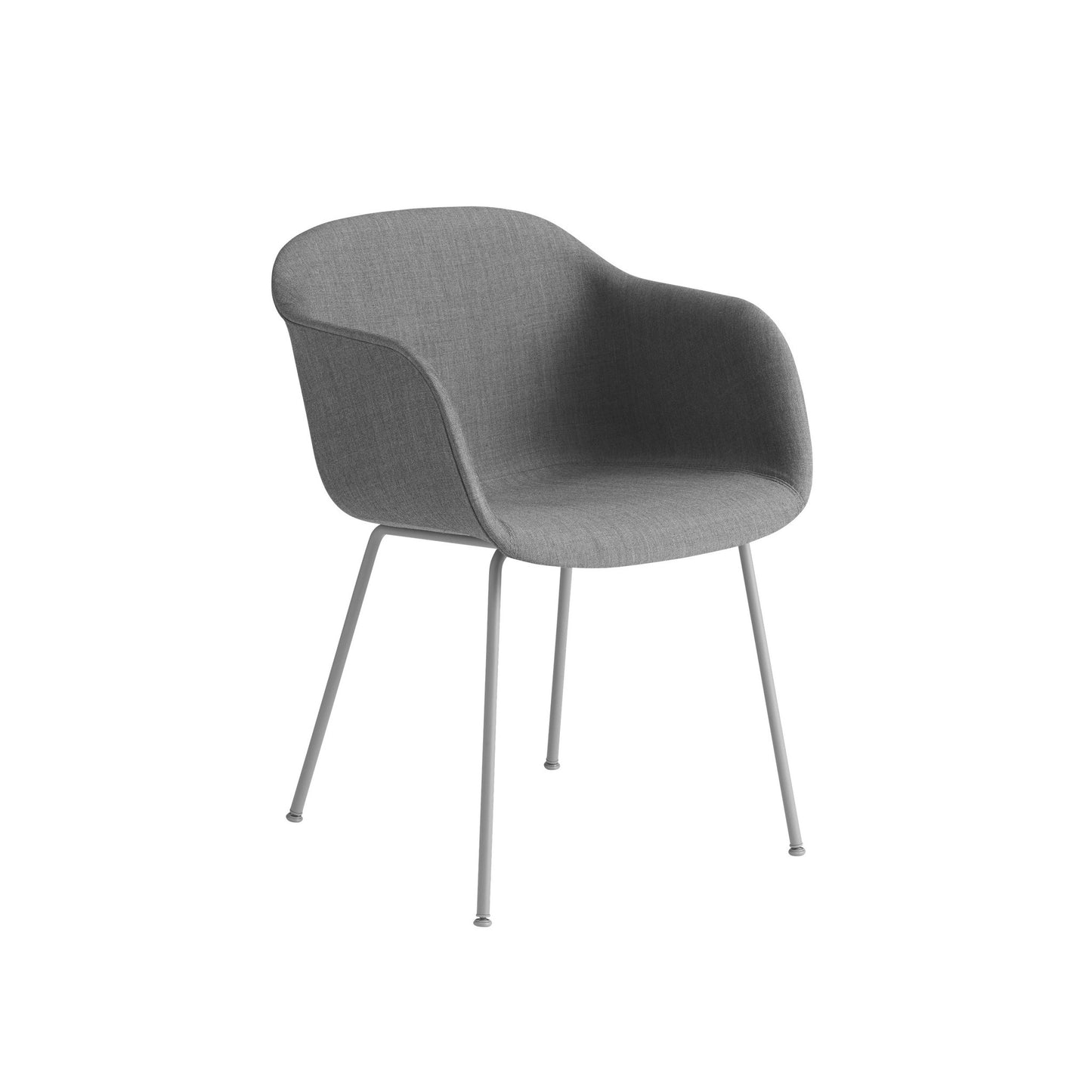 Fiber Armchair / Tube Base, Upholstered