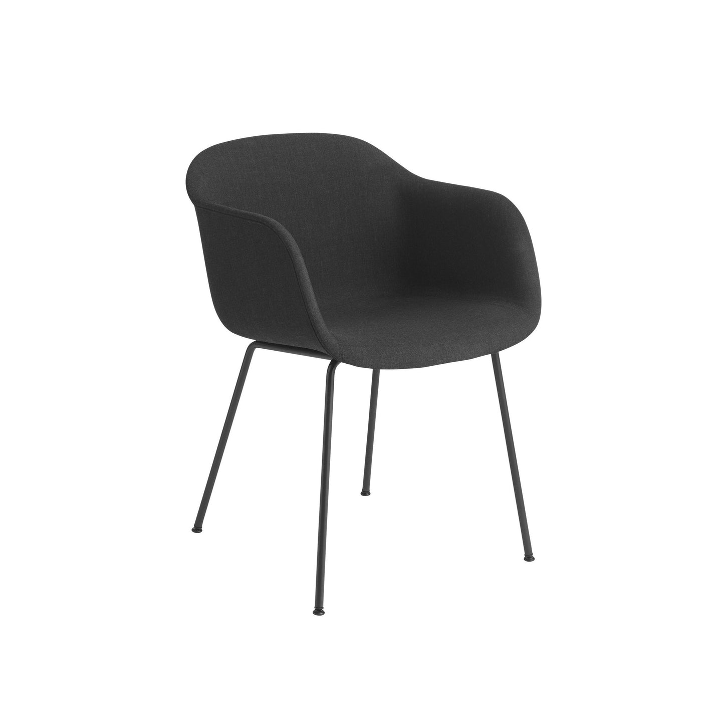 Fiber Armchair / Tube Base, Upholstered
