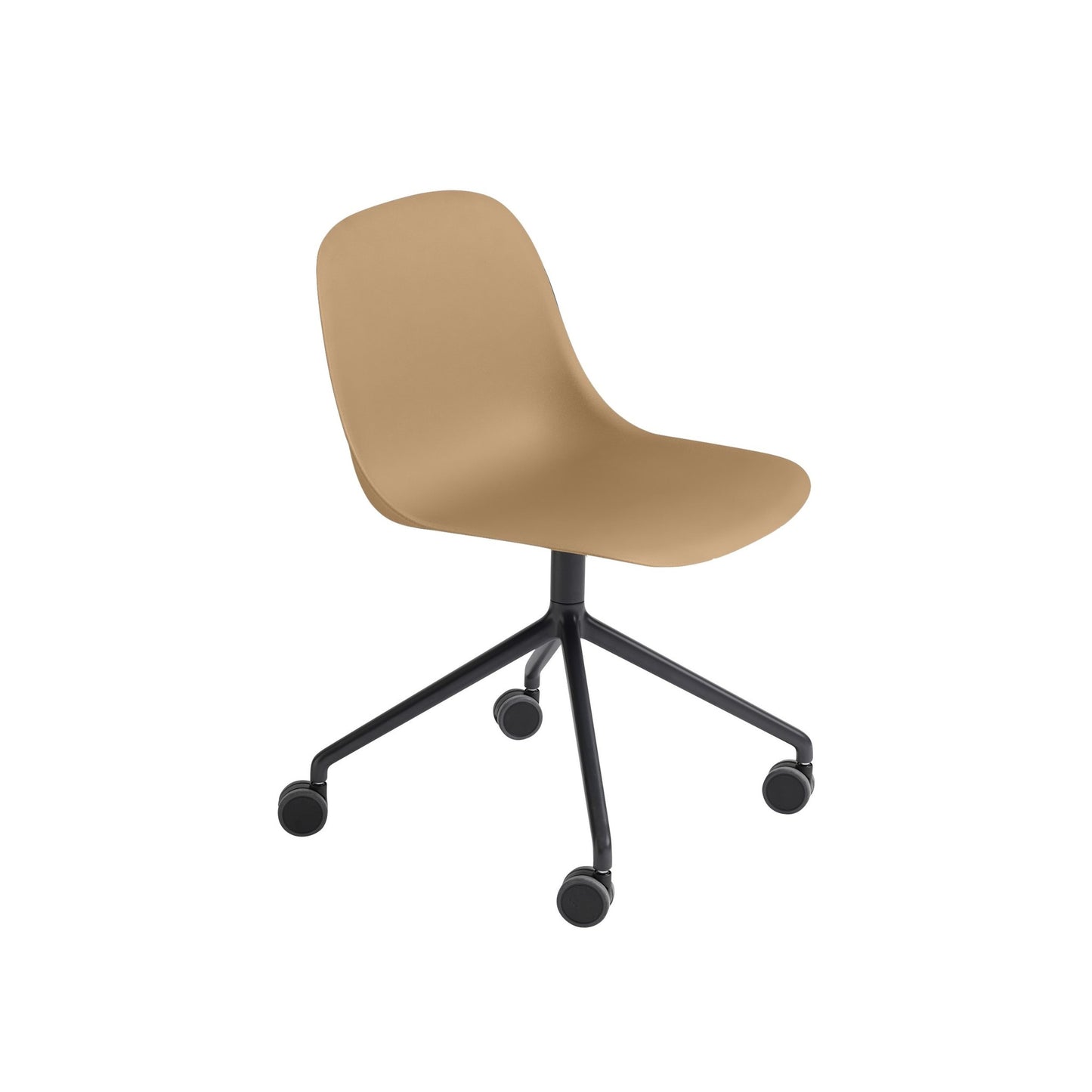 Fiber Side Chair / Swivel Base with Castors, Fiber Shell