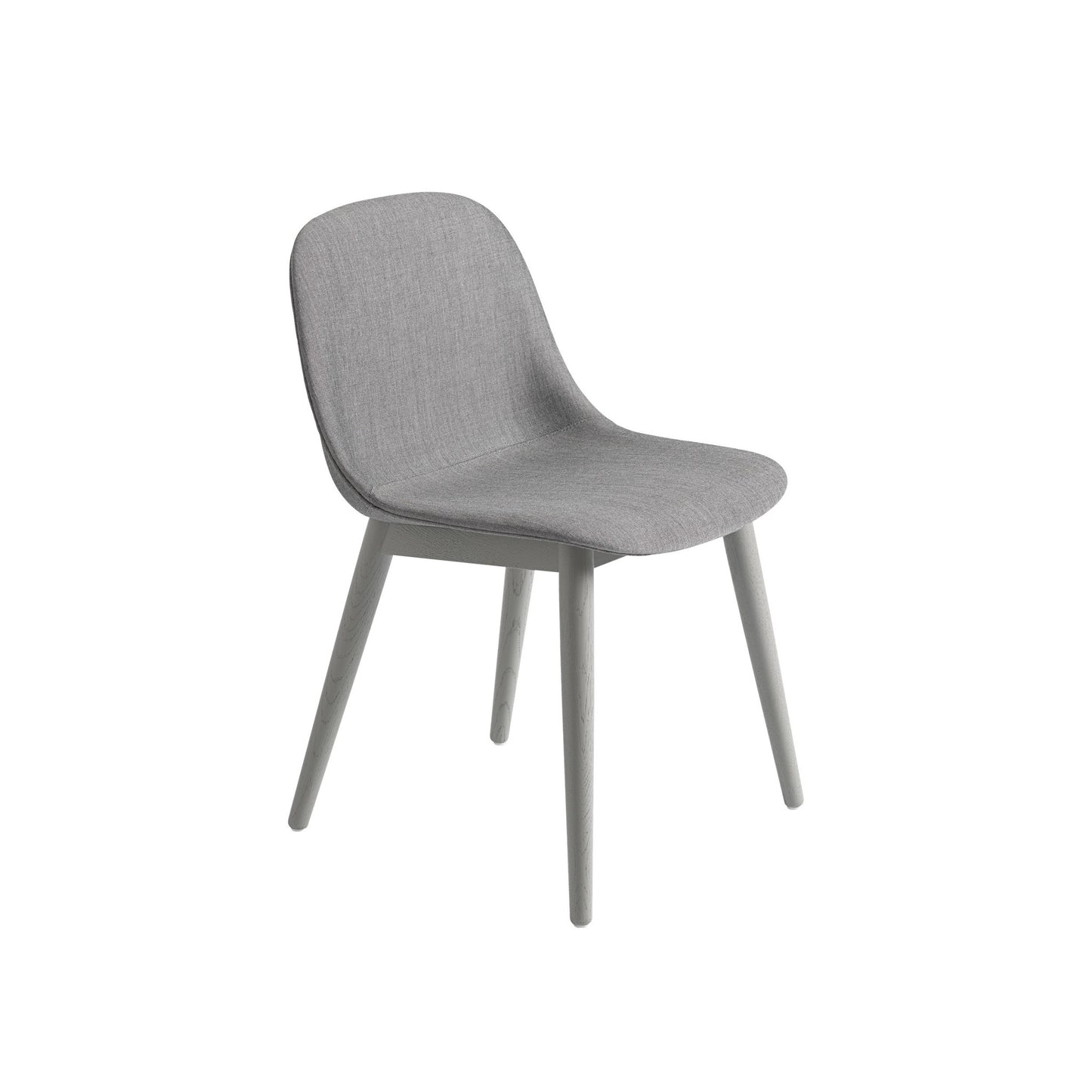 Fiber Side Chair / Wood Base, Upholstered