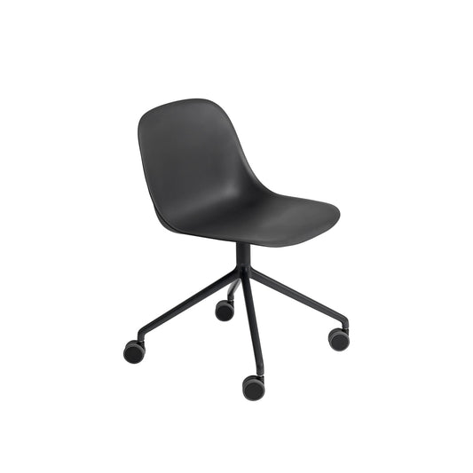 Fiber Side Chair / Swivel Base with Castors, Fiber Shell