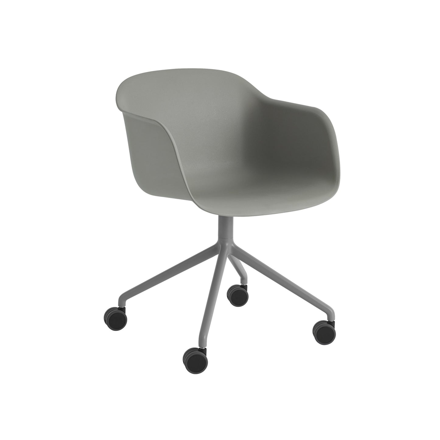 Fiber Armchair / Swivel Base with Castors