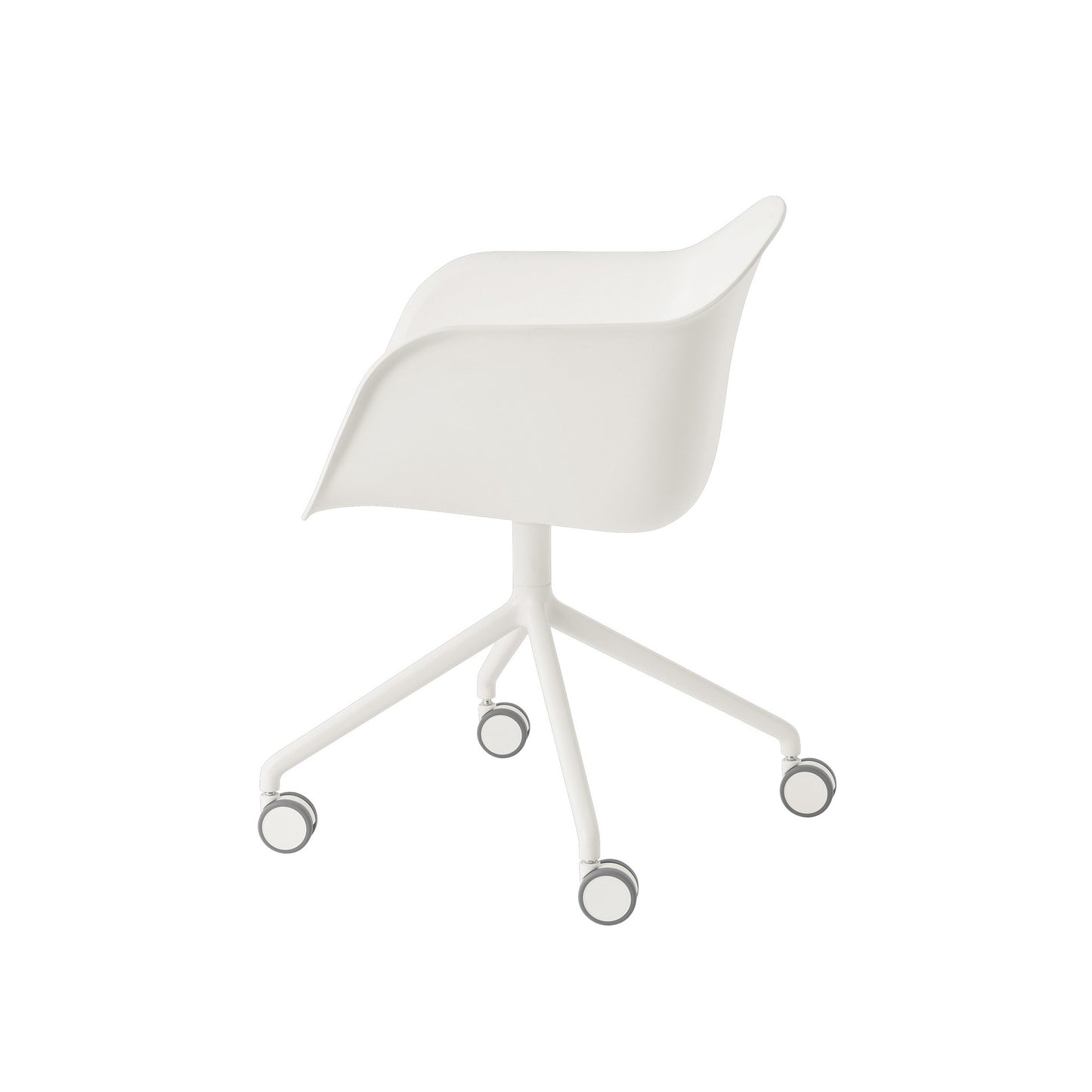 Fiber Armchair / Swivel Base with Castors