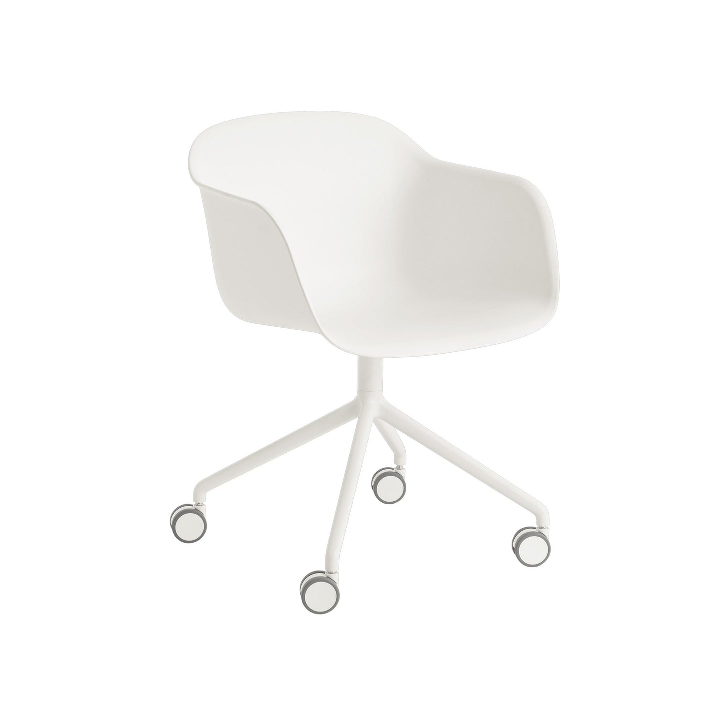 Fiber Armchair / Swivel Base with Castors