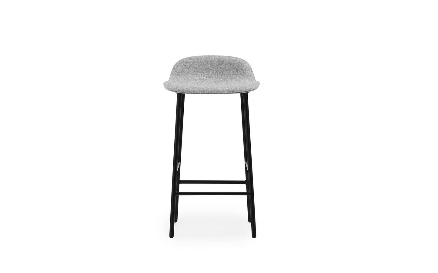 Form Barstool 65 cm Full Upholstery Black Steel