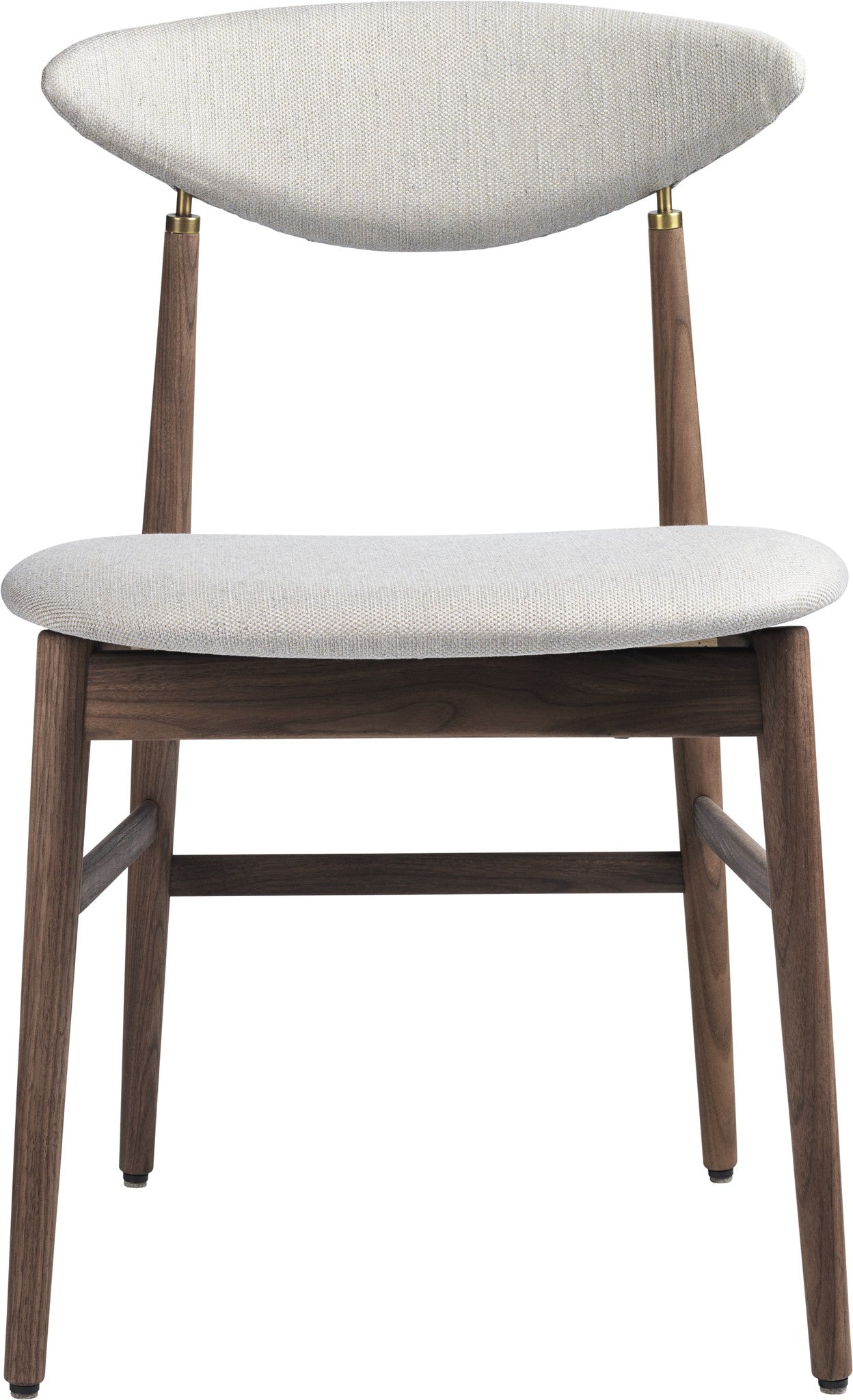 Gent Dining Chair - Fully Upholstered, Wood base, American Walnut Oiled Base