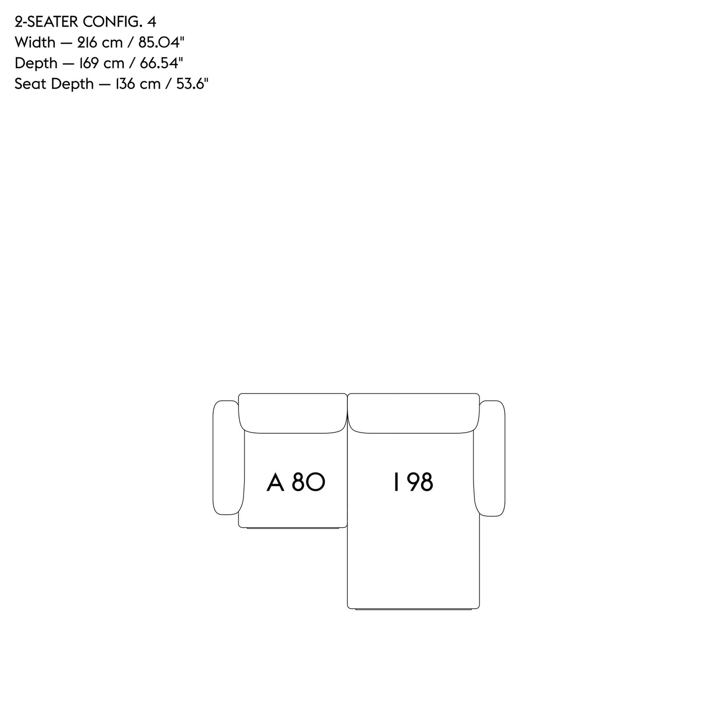 IN SITU MODULAR SOFA / 2-SEATER - CONFIGURATION 4