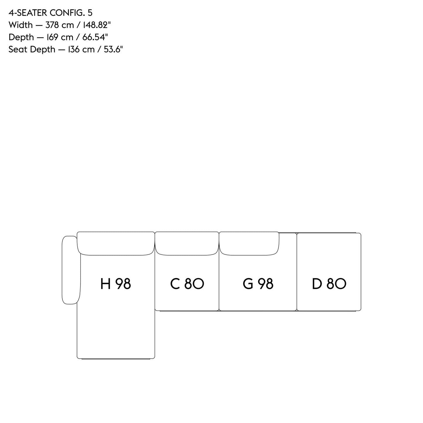 IN SITU MODULAR SOFA / 4-SEATER