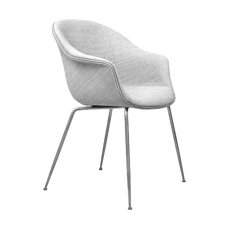 Bat Dining Chair - Fully Upholstered, Conic base, Chrome Base