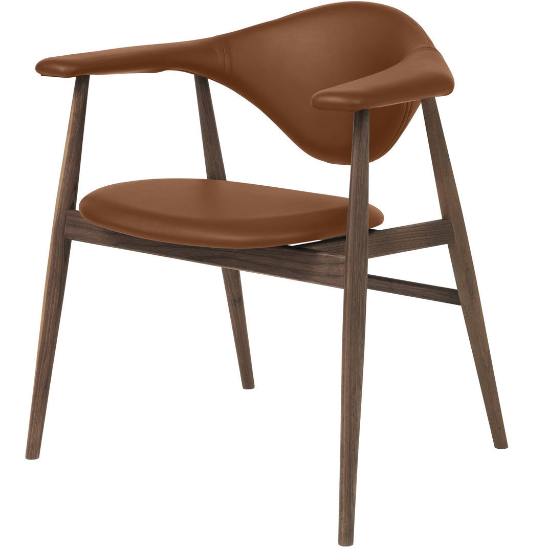 Masculo Dining Chair - Fully Upholstered, Wood base