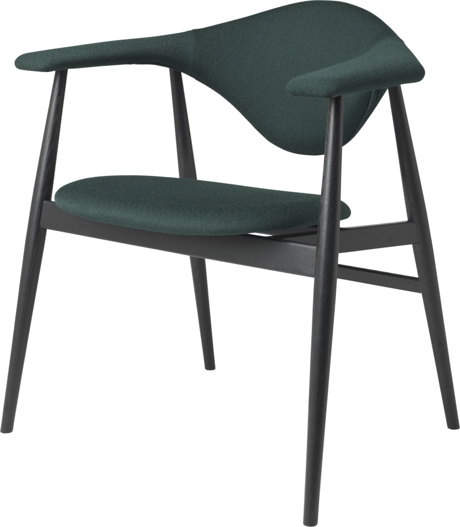 Masculo Dining Chair - Fully Upholstered, Wood base