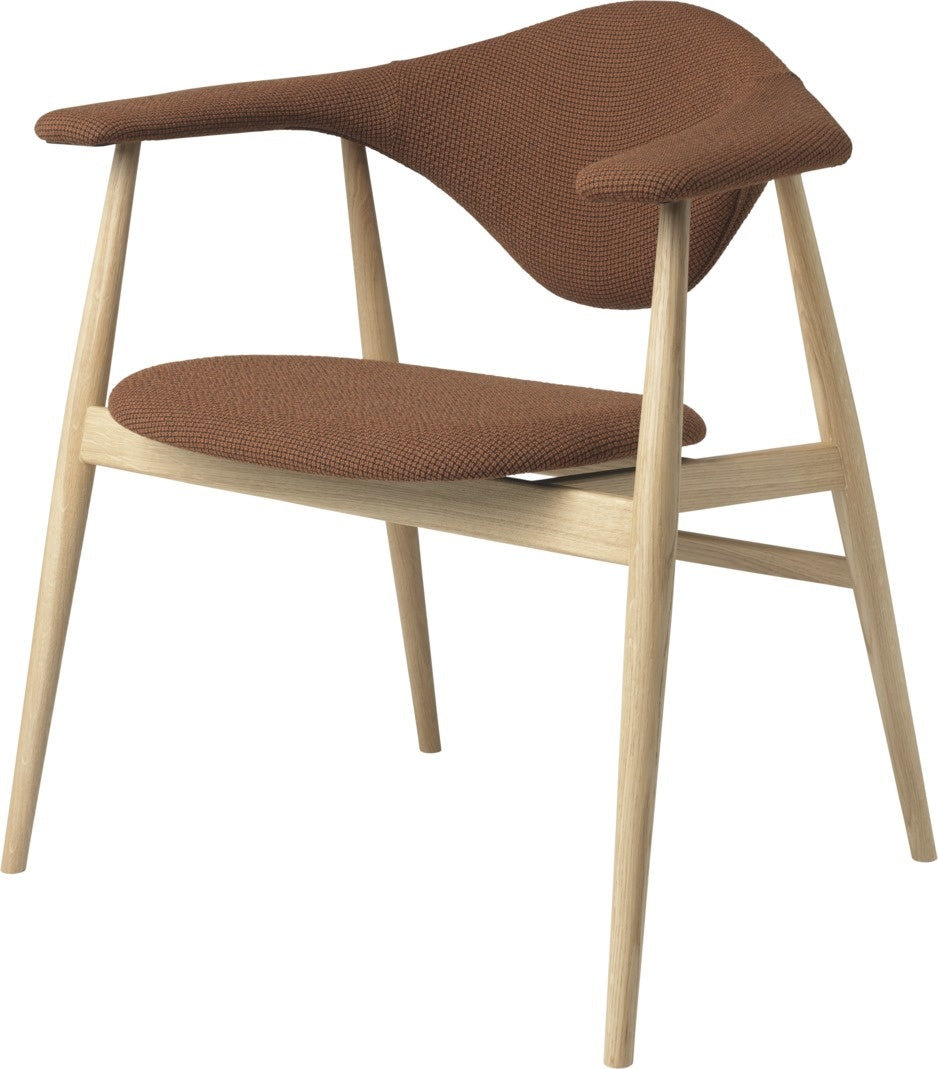 Masculo Dining Chair - Fully Upholstered, Wood base