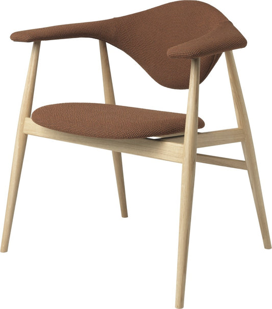 Masculo Dining Chair - Fully Upholstered, Wood base