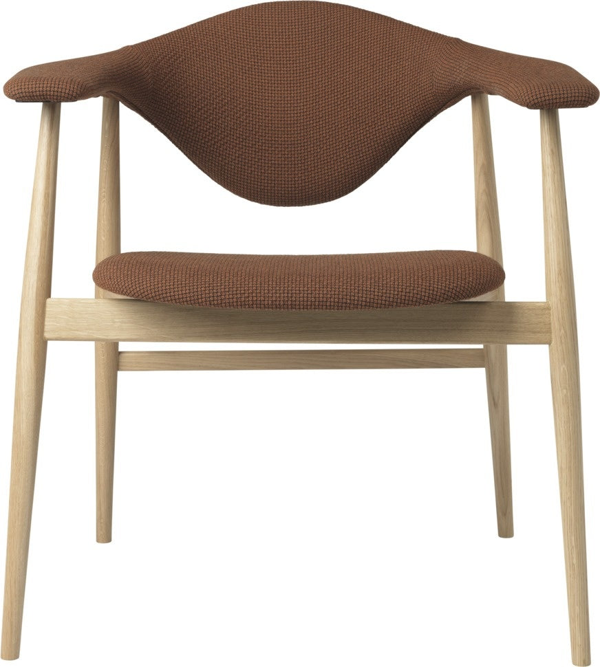 Masculo Dining Chair - Fully Upholstered, Wood base