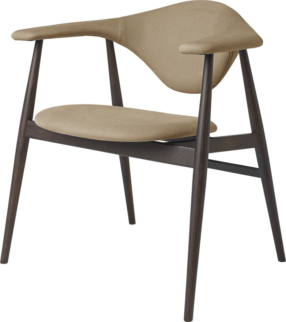Masculo Dining Chair - Fully Upholstered, Wood base