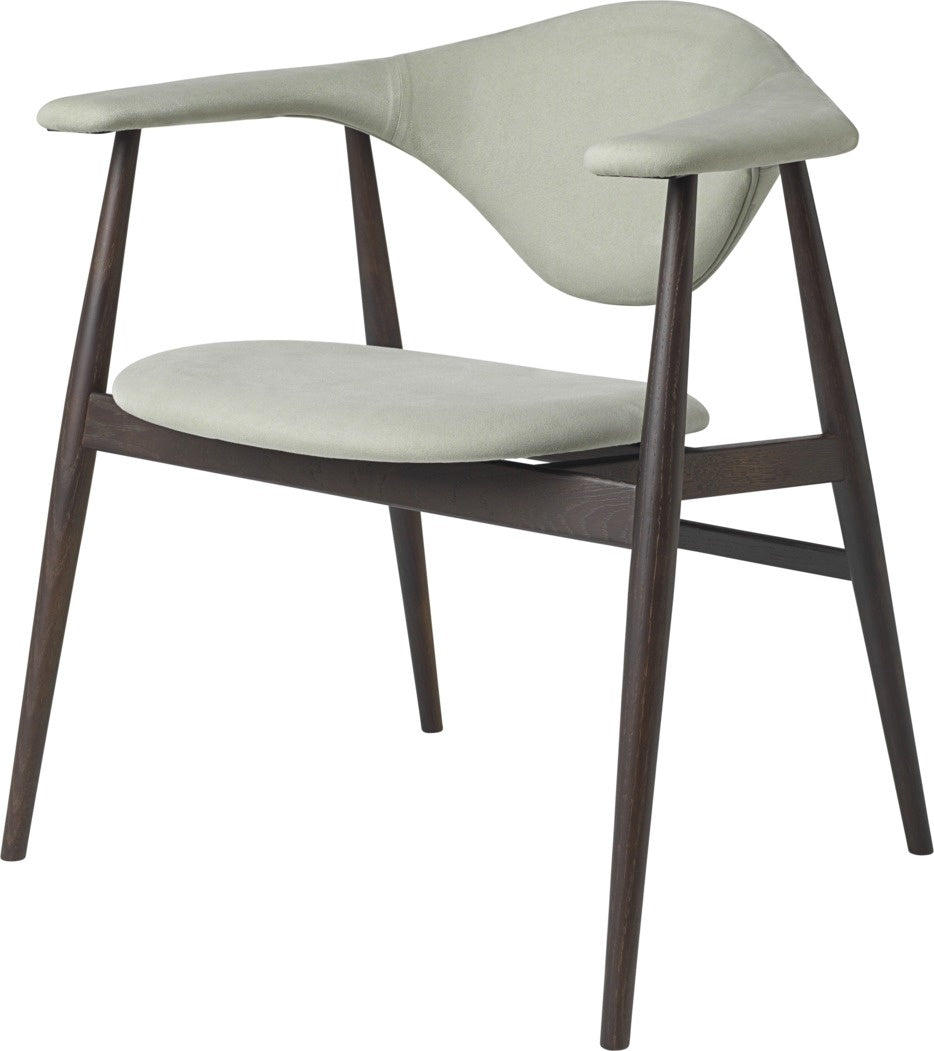 Masculo Dining Chair - Fully Upholstered, Wood base