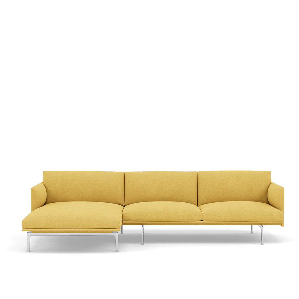 Outline Sofa / Chaise Lounge - Left - Aluminum Base
