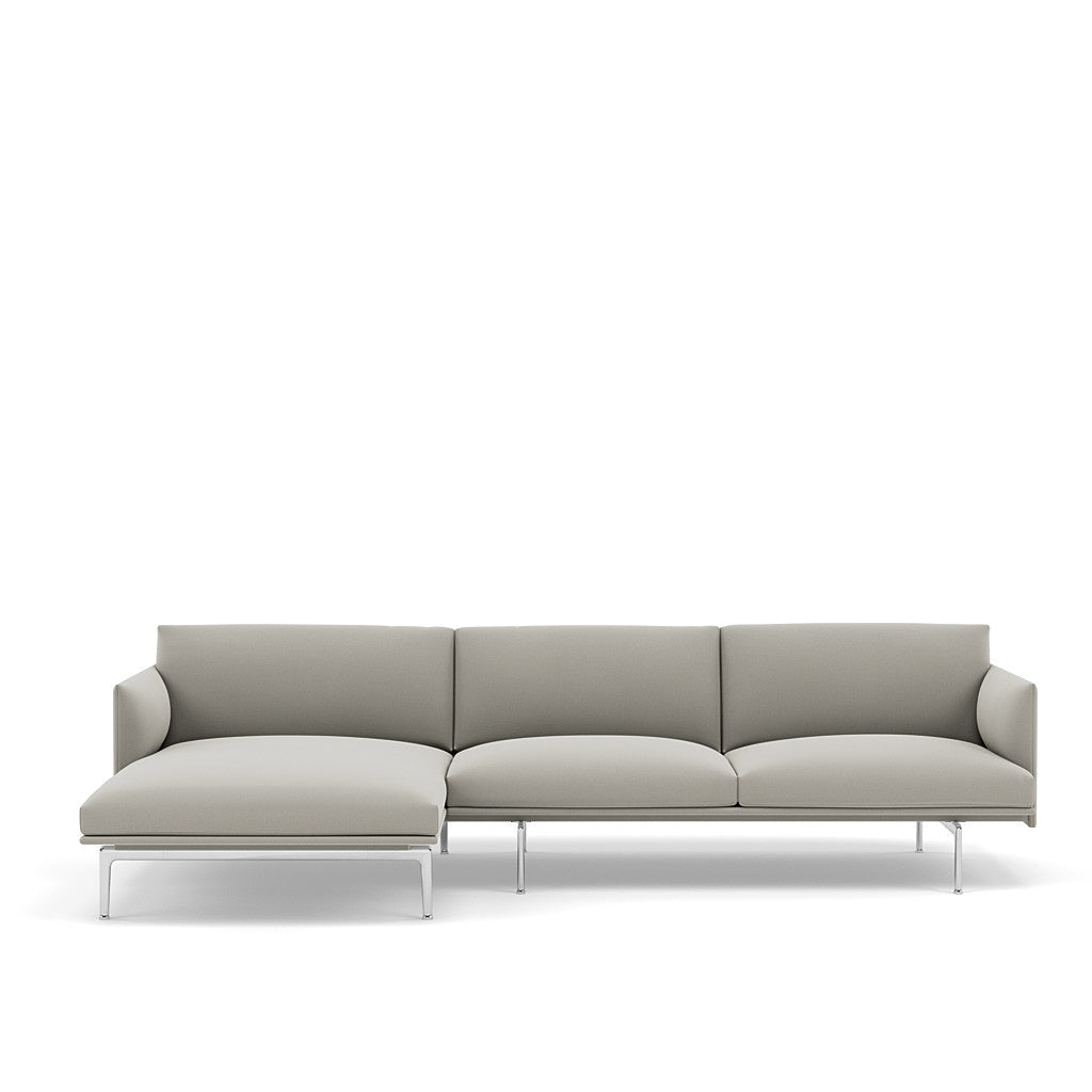Outline Sofa / Chaise Lounge - Left - Aluminum Base
