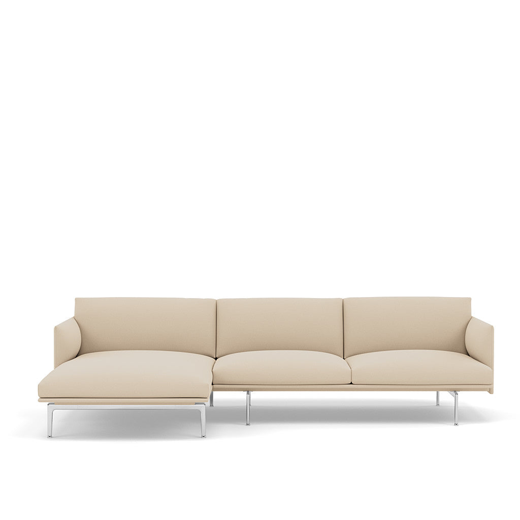 Outline Sofa / Chaise Lounge - Left - Aluminum Base