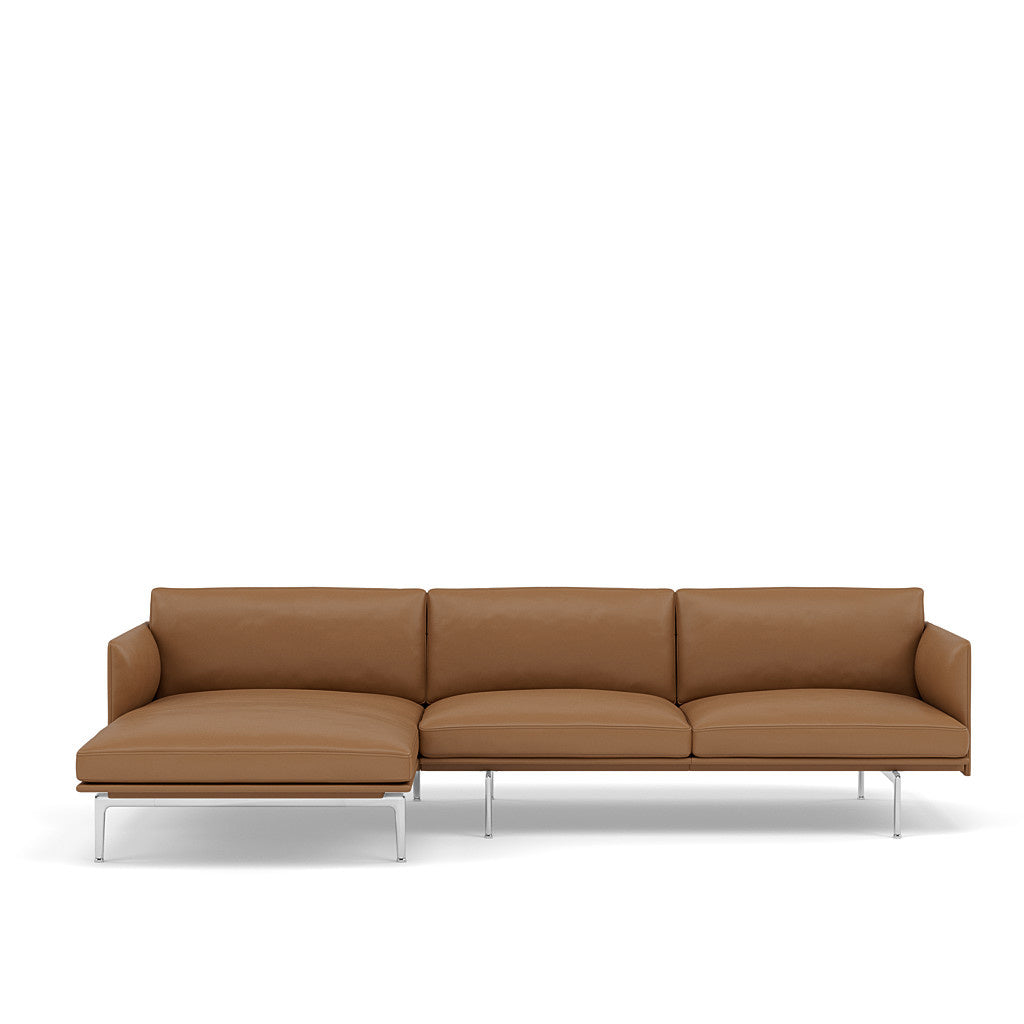 Outline Sofa / Chaise Lounge - Left - Aluminum Base