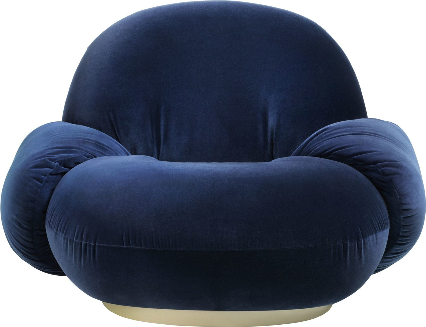 Pacha Lounge Chair with armrest - Fully Upholstered, Pearl Gold