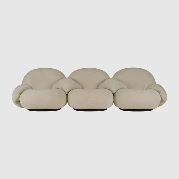 Pacha Sofa - Fully Upholstered, 3-seater with armrests incl. middle armrest