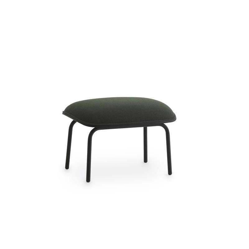 Pad Footstool Black Steel