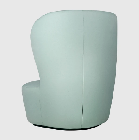 Stay Lounge Chair - Fully Upholstered, Large, Black base, High Back