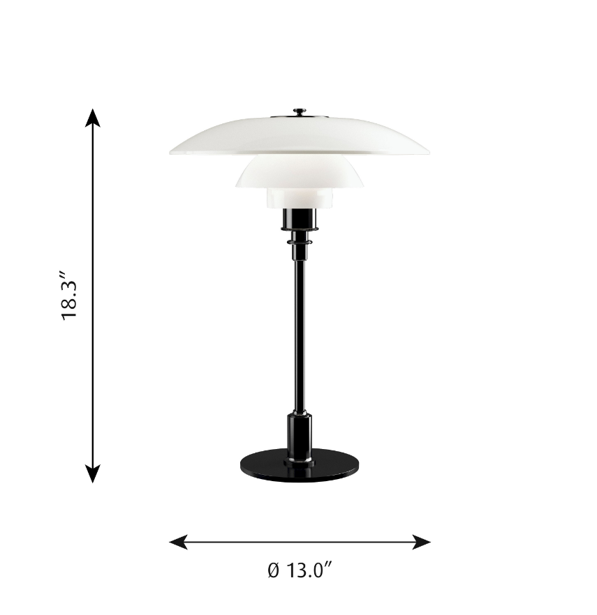 PH 3.5-2.5 Glass Table Lamp