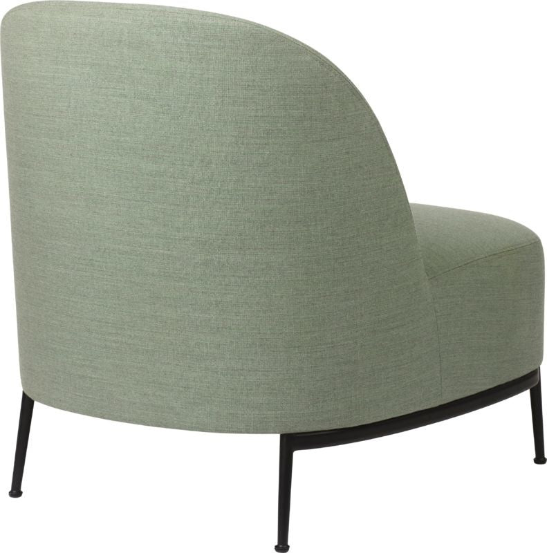 Sejour Lounge Chair - Fully Upholstered, Black Semi Matte Base