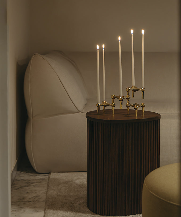 STOFF Nagel Candle Holder, Solid Brass, Set of 3