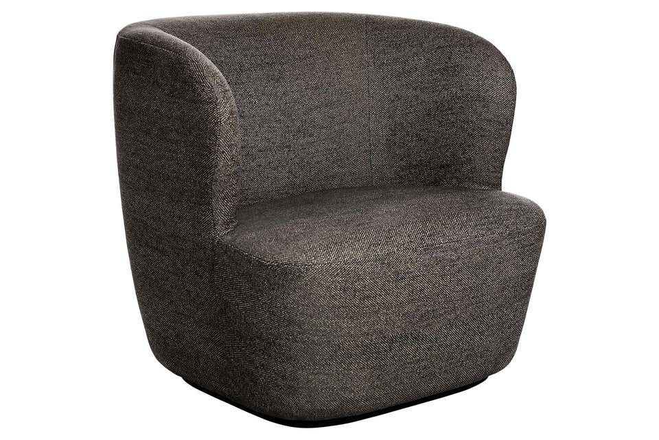 Stay Lounge Chair - Fully Upholstered, Small, Black base