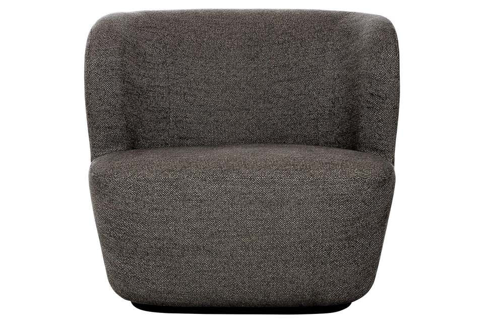 Stay Lounge Chair - Fully Upholstered, Small, Black base