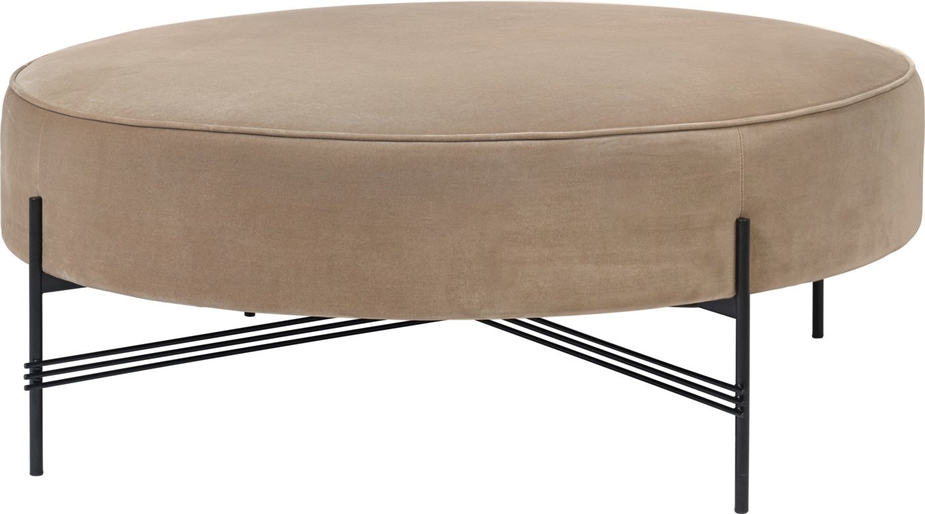 TS Pouffe - Fully Upholstered, 120x40, Black base
