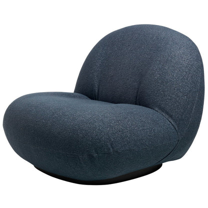 Pacha Lounge Chair - Fully Upholstered, Semi-Matte Black, Returning Swivel