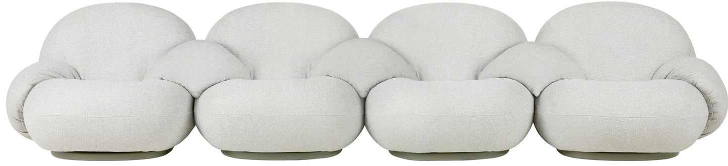 Pacha Outdoor Sofa - Fully Upholstered, 4-seater with armrests incl. middle armrest